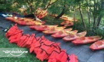 White River Canoe Company boat rental operation on Noblesville, IN 2
