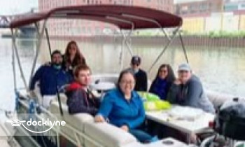 BBQ Pontoon boat rental operation on Chicago, IL 2