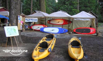 Lake Almanor Kayak, Paddleboard and Ebike Rentals boat rental operation on Canyon Dam, CA 1