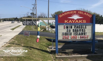 Barrier Island Kayaks boat rental operation on Cedar Point, NC 1