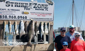 Charter Boat Strike Zone Too boat rental operation on Destin, FL 2