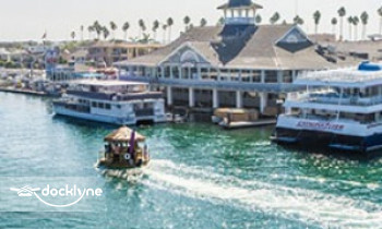 Cruisin Tikis Newport Beach boat rental operation on Newport Beach, CA 1