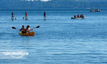 Northwest Paddle Surfers at Hyatt Regency boat rental operation on Renton, WA 1