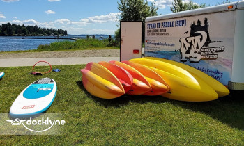 Northwest Paddle Surfers at Hyatt Regency boat rental operation on Renton, WA 3