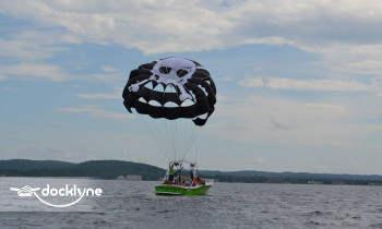 Traverse Bay Parasail boat rental operation on Traverse City, MI 1