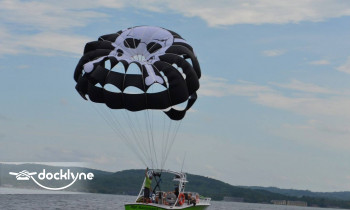 Traverse Bay Parasail boat rental operation on Traverse City, MI 2