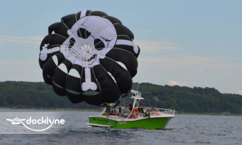 Traverse Bay Parasail boat rental operation on Traverse City, MI 3