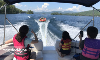 Bolton Boat Tours and Water Sports boat rental operation on Diamond Point, NY 1