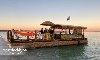 Hammock Time Tiki Tour boat rental operation on Orange Beach, AL 1