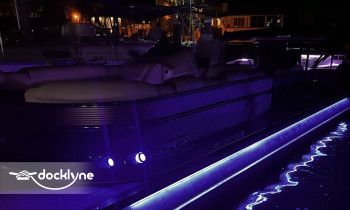 Crab Island Party Pontoon boat rental operation on Shalimar, FL 1